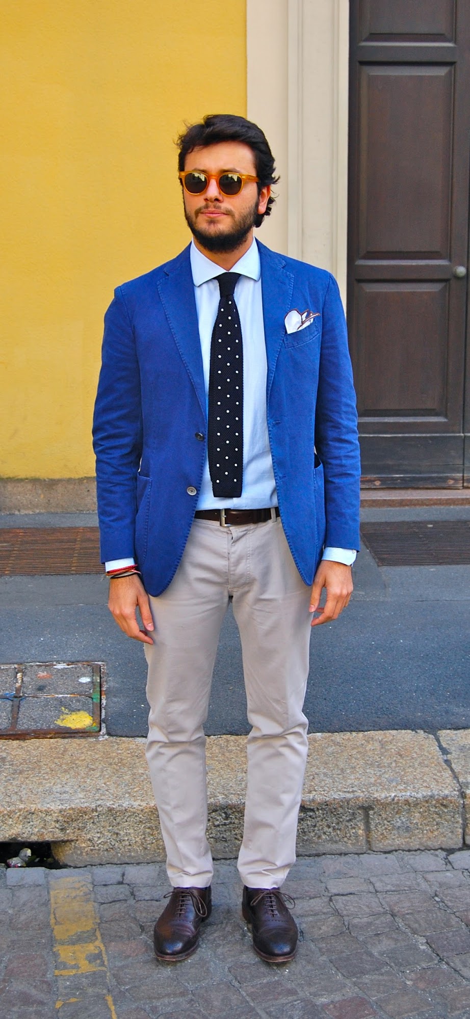 Still here: Boglioli Jacket & Polka Dot Knit Tie