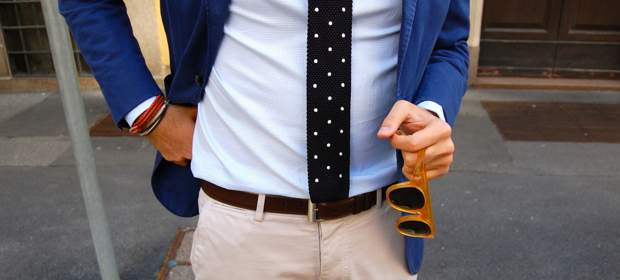 Still here: Boglioli Jacket & Polka Dot Knit Tie