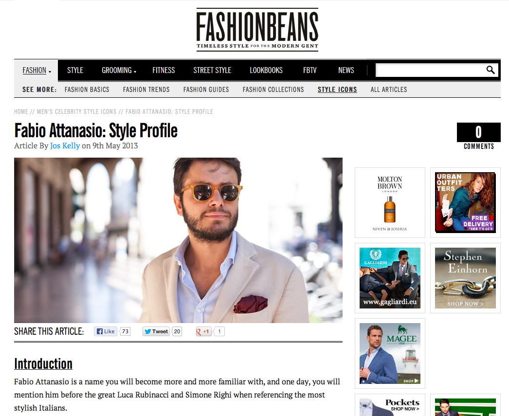 Featured on Fashionbeans.com