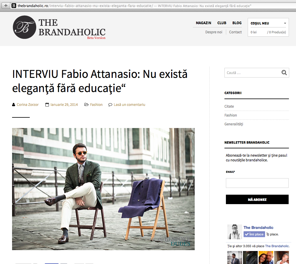 Interview for The Brandaholic - No Elegance without Education