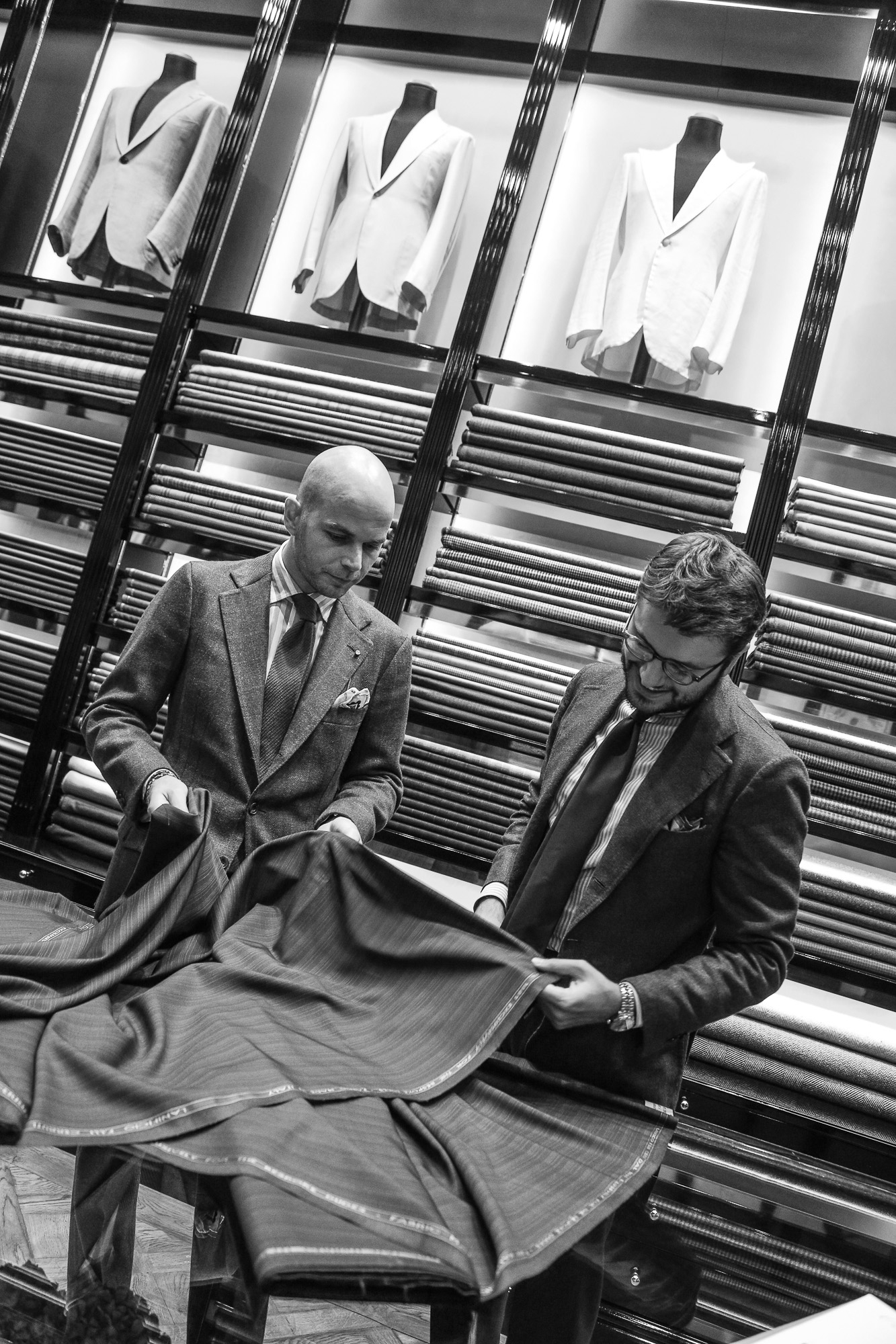 Rubinacci: Three-piece mohair suit   Measurements, fittings and the final result